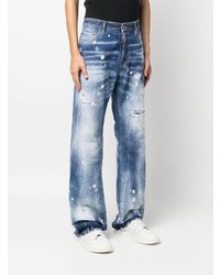 blaue Jeans mit Destroyed-Effekten von DSQUARED2