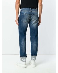 blaue Jeans mit Destroyed-Effekten von Philipp Plein