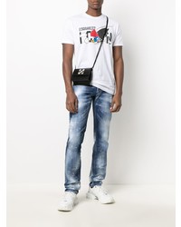 blaue Jeans mit Destroyed-Effekten von DSQUARED2