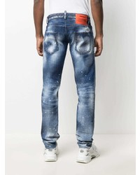 blaue Jeans mit Destroyed-Effekten von DSQUARED2