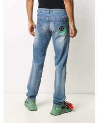 blaue Jeans mit Destroyed-Effekten von Philipp Plein