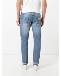 blaue Jeans mit Destroyed-Effekten von Dondup