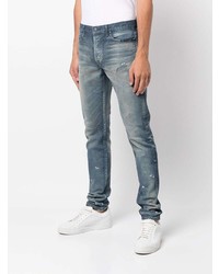 blaue Jeans mit Destroyed-Effekten von John Elliott