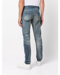 blaue Jeans mit Destroyed-Effekten von John Elliott