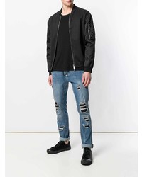 blaue Jeans mit Destroyed-Effekten von Philipp Plein