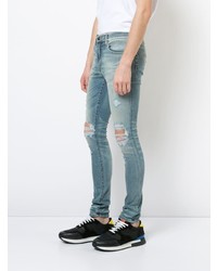 blaue Jeans mit Destroyed-Effekten von Amiri