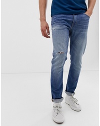 blaue Jeans mit Destroyed-Effekten von Tiger of Sweden Jeans