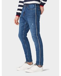 blaue Jeans mit Destroyed-Effekten von Tom Tailor Denim