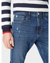 blaue Jeans mit Destroyed-Effekten von Tom Tailor Denim