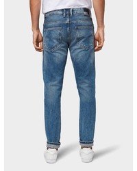 blaue Jeans mit Destroyed-Effekten von Tom Tailor Denim