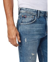 blaue Jeans mit Destroyed-Effekten von Tom Tailor Denim