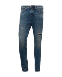 blaue Jeans mit Destroyed-Effekten von Tom Tailor Denim