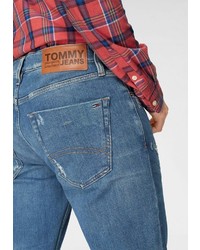 blaue Jeans mit Destroyed-Effekten von Tommy Jeans