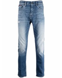 blaue Jeans mit Destroyed-Effekten von Tommy Jeans