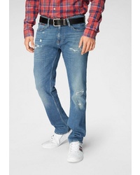 blaue Jeans mit Destroyed-Effekten von Tommy Jeans