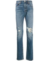 blaue Jeans mit Destroyed-Effekten von Unravel Project