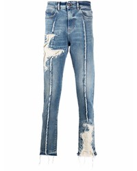 blaue Jeans mit Destroyed-Effekten von VAL KRISTOPHE