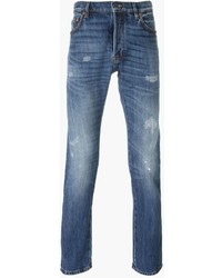 blaue Jeans mit Destroyed-Effekten von Valentino
