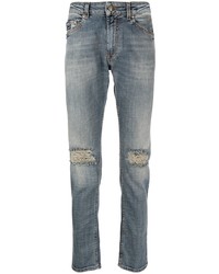 blaue Jeans mit Destroyed-Effekten von VERSACE JEANS COUTURE