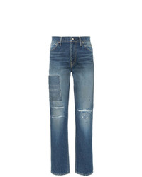 blaue Jeans mit Destroyed-Effekten von VISVIM
