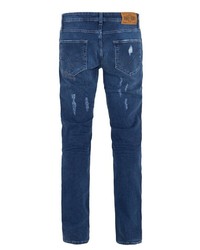 blaue Jeans mit Destroyed-Effekten von WAY OF GLORY