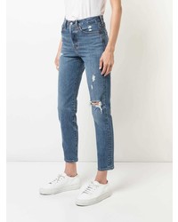 blaue Jeans mit Destroyed-Effekten von Levi's