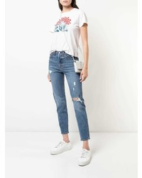 blaue Jeans mit Destroyed-Effekten von Levi's