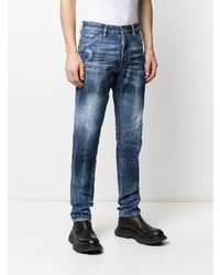 blaue Jeans mit Destroyed-Effekten von DSQUARED2