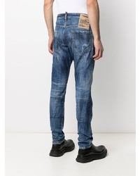 blaue Jeans mit Destroyed-Effekten von DSQUARED2