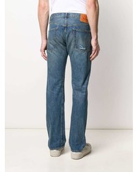 blaue Jeans mit Destroyed-Effekten von Junya Watanabe MAN