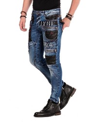 blaue Jeans mit Flicken von Cipo & Baxx