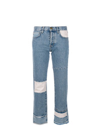 blaue Jeans mit Flicken von Current/Elliott