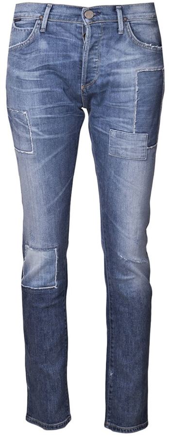 blaue Jeans mit Flicken von Gold Sign, €220 | farfetch.com ...