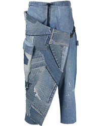blaue Jeans mit Flicken von Greg Lauren