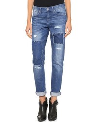 blaue Jeans mit Flicken von Madewell