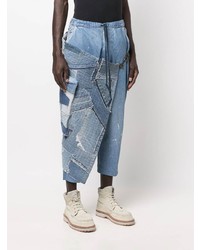 blaue Jeans mit Flicken von Greg Lauren