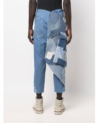 blaue Jeans mit Flicken von Greg Lauren