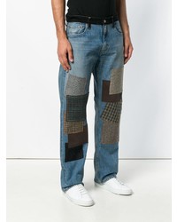 blaue Jeans mit Flicken von Junya Watanabe MAN