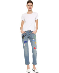 blaue Jeans mit Flicken von Stella McCartney