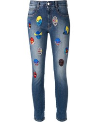 blaue Jeans mit Flicken von Stella McCartney