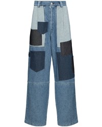blaue Jeans mit Flicken von Sunnei