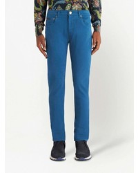 blaue Jeans mit Paisley-Muster von Etro