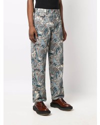 blaue Jeans mit Paisley-Muster von Etro