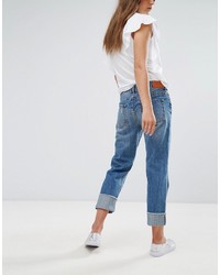 blaue Jeans mit Sternenmuster von Mango