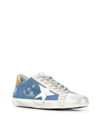 blaue Jeans niedrige Sneakers von Golden Goose