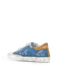 blaue Jeans niedrige Sneakers von Golden Goose