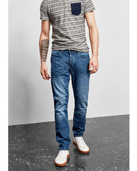 blaue Jeans von Q/S designed by Rick Slim: Schmale Stretchjeans