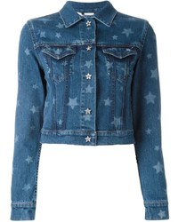 blaue Jeansjacke mit Sternenmuster