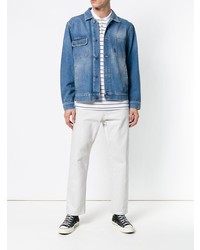 blaue Jeansjacke von Moschino