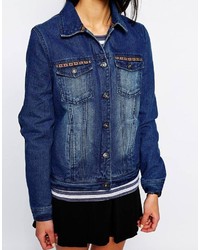 blaue Jeansjacke